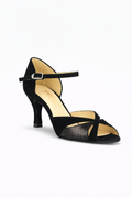 Merlet Saphir-Chaussures de danse noir pailleté