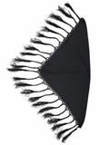 Foulard Flamenco Noir à Franges